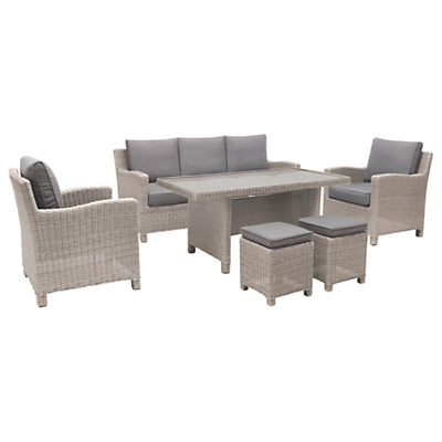 KETTLER Palma 7 Seater Garden Lounge / Dining Set Whitewash